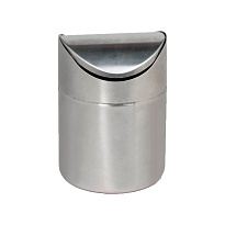 Урна для мусора 1,2 л настольная, с качающейся крышкой, нержавеющая сталь, матовая в Тюмени
