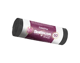 Мешки для мусора 50 л, черные, в рулоне 20 шт., ПНД, 10 мкм, 700х600 мм, SIBIRSKAYA, 101-006 S в Тюмени