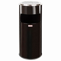 Урна с пепельницей 27 л, нержавеющая сталь, черная, LAIMA PROFESSIONAL в Тюмени