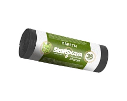 Мешки для мусора 30 л, черные, в рулоне 25 шт., ПНД, 7 мкм, 580х480 мм, SIBIRSKAYA, 101-003 S в Тюмени