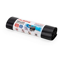 Мешки для мусора 120 л, черные, в рулоне 10 шт., ПНД, 14 мкм, 1100х700 мм, LAIMA, 601385 в Тюмени