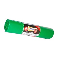 Мешки для мусора 300 л, зеленые, в рулоне 10 шт., ПВД 65 мкм, 1400х1000 мм, МЕШКОFF, 4922 в Тюмени