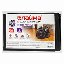 Мешки для мусора 200 л, черные, в пачке 5 шт., ПВД, 50 мкм, 1300х900 мм, LAIMA, 601393 в Тюмени Мешки для мусора 200 л, черные, в пачке 5 шт., ПВД, 50 мкм, 1300х900 мм, LAIMA, 601393 в Тюмени