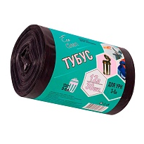 Мешки для мусора 12 л, черные, в рулоне 30 шт., ПНД, 6 мкм, 550х320 мм, Концепция Быта Tubus, 604936 в Тюмени