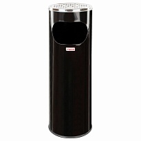 Урна с пепельницей 18 литров, нержавеющая сталь, черная, LAIMA PROFESSIONAL в Тюмени