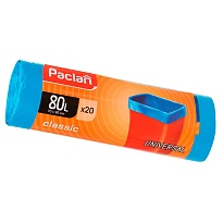 Мешки для мусора 80 л, синие, в рулоне 20 шт., ПНД, 12 мкм, 900х700 мм, PACLAN Classic, 606335 в Тюмени