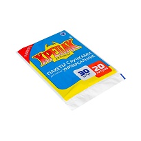 Мешки для мусора 20 л, с ручками, черные, в пачке 20 шт., ПНД, 10 мкм, 550х440 мм, Крепак, 4607075710023 в Тюмени